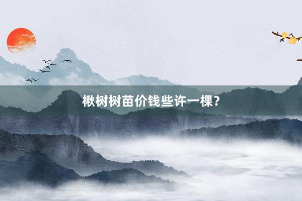 楸树树苗价钱些许一棵？
